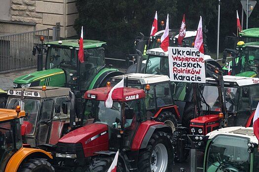 СМИ: польские фермеры заблокировали движение на границе с Германией